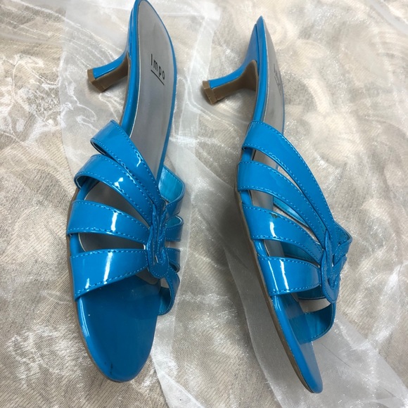 Impo azure blue patent leather sandal - Picture 4 of 8